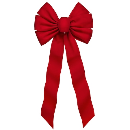 Holiday Trims Holiday Trims Red 6 Loop Christmas Bow 12 in. 7347DOZ